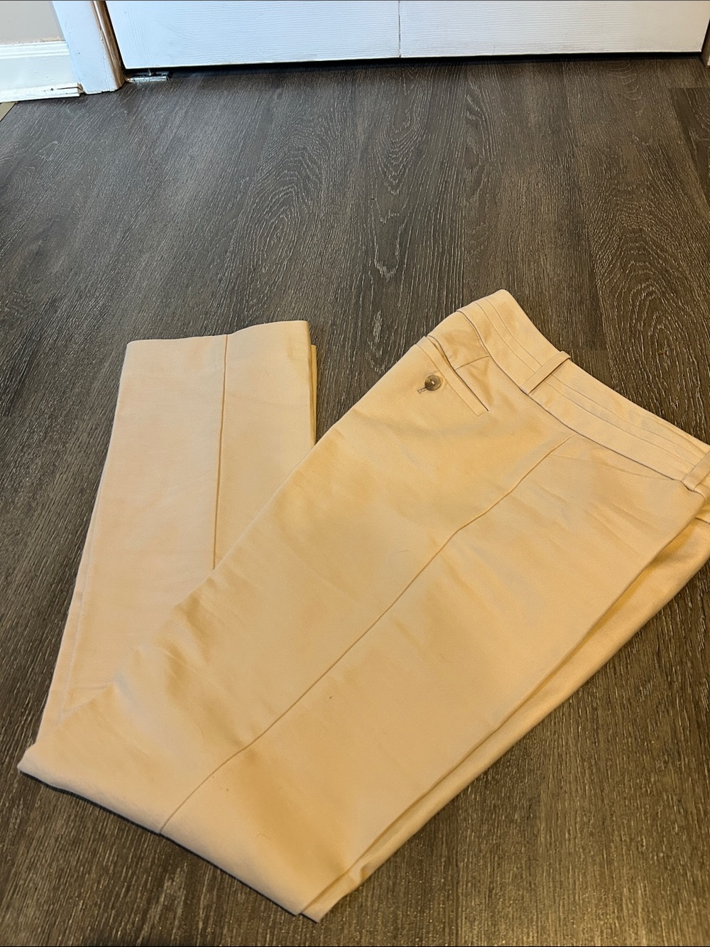 Woman Dress Pants in Beige - Classic Tailored Drew Fit